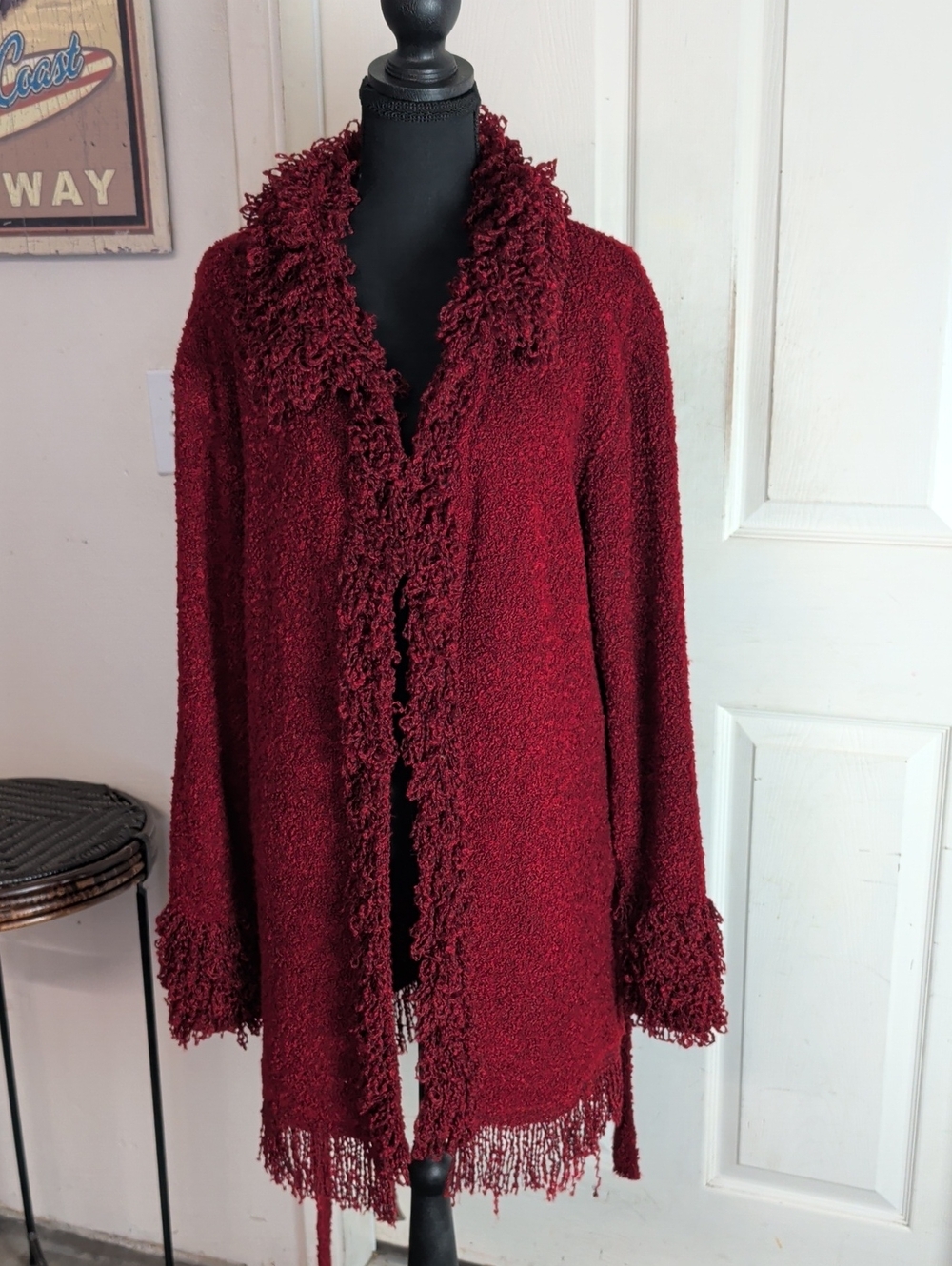 Baluchi Red one size Free Size Cardigan Sweater